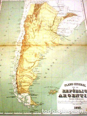 Zeitgen&ouml;ssische Karten: mapa republica argentina 1892