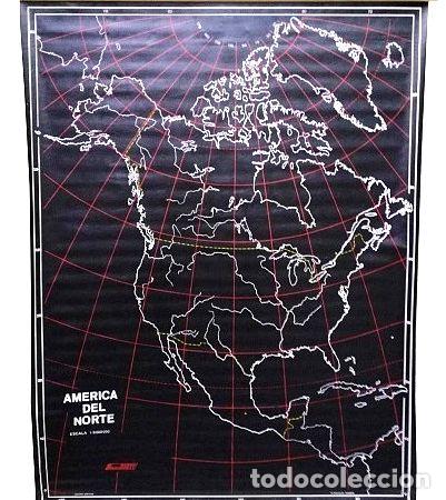 Zeitgen&ouml;ssische Karten: mapa america del norte mudo apto tiza 90 x 130 cm