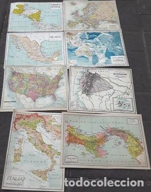 Zeitgen&ouml;ssische Karten: vendo lote de muy antiguos mapas son ocho mapas a color