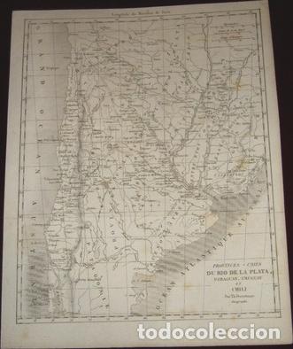 Zeitgen&ouml;ssische Karten: mapaprovincias rio d la plataparaguayuruguaychile1850
