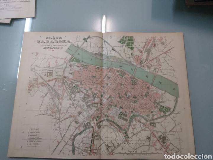 Zeitgen&ouml;ssische Karten: Plano ciudad Zaragoza, A. MARTIN, EDITOR