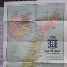 Mapas contemporáneos: MAPA EN TELA DE LAS PALMAS DE GRAN CANARIAS EN. 1930 (DE BENITO CHÍAS)