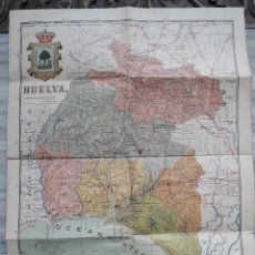 Mapas contemporáneos: MAPA EN TELA DE BENITO CHÍAS DE HUELVA, 1930
