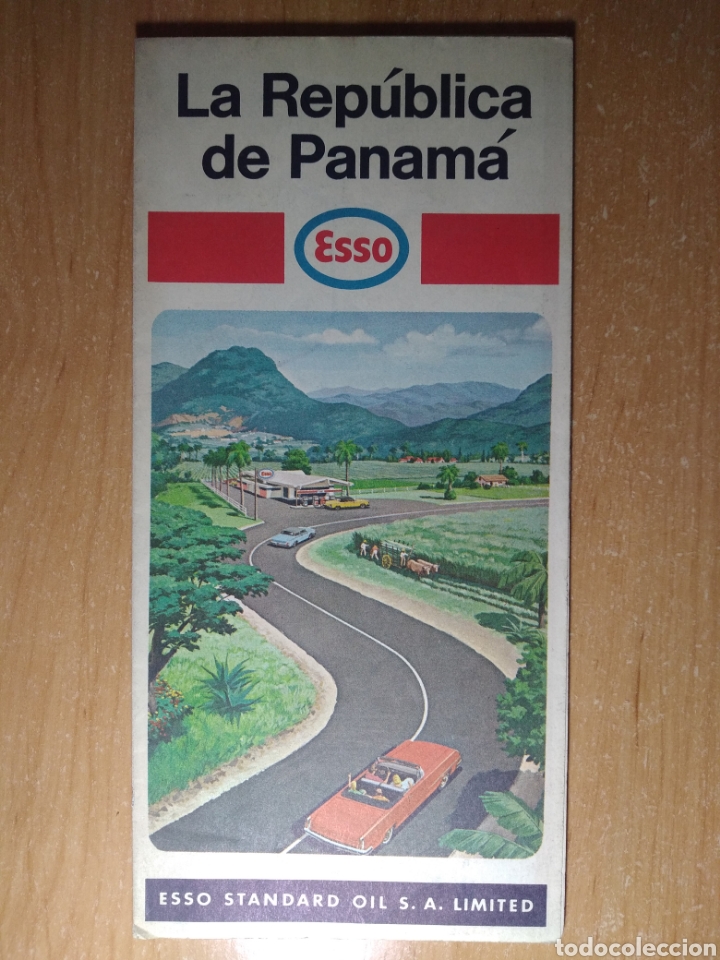 Mapas contempor&aacute;neos: MAPA DESPLEGABLE DE REP&Uacute;BLICA DE PANAM&Aacute; 1969 , ESSO STANDARD OIL