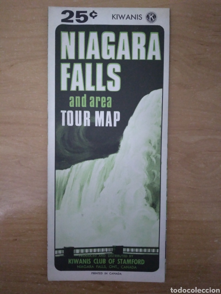 Mapas contempor&aacute;neos: MAPA DESPLEGABLE CATARATAS DEL NI&Aacute;GARA ONTARIO Y DEL AREA DE CANAD&Aacute; 1960s