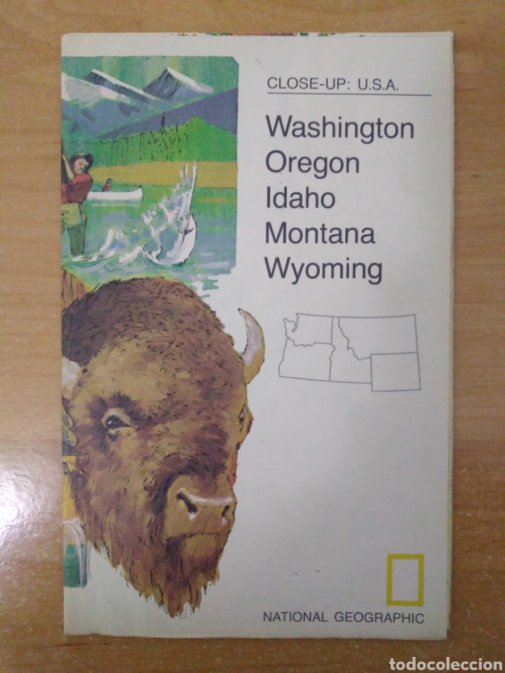 Mapas contempor&acirc;neos: HERMOSO MAPA DESPLEGABLE NOROESTE USA NATIONAL GEOGRAPHIC 1973