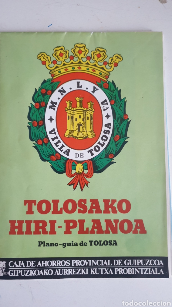 Mapas contempor&aacute;neos: TOLOSAKO HIRI PLANOA PLANO-GUIA DE TOLOSA
