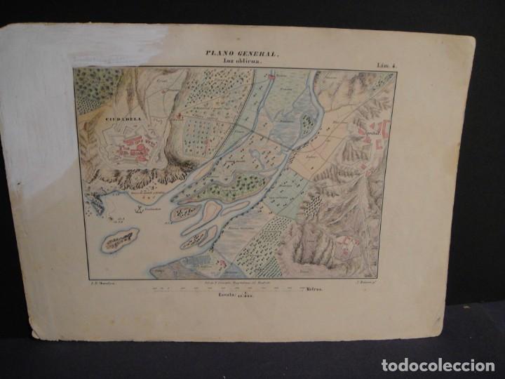 Mapas contempor&acirc;neos: plano topografico - dibujo de p. morales - grabador j. reinoso