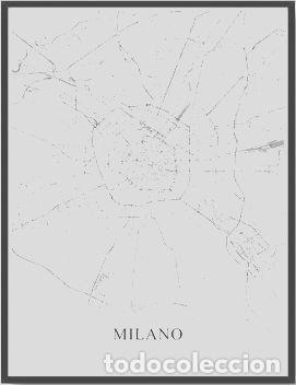 Contemporary maps: mapa ciudad de milano