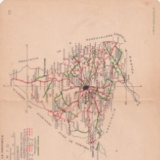 Mapas contemporáneos: MAPA AÑO 1907 CARRETERA DE LA PROVINCIA DE MADRID 22 X 18 CM