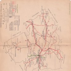 Mapas contemporáneos: MAPA AÑO 1907 CARRETERA DE LA PROVINCIA DE SEVILLA 22 X 18 CM
