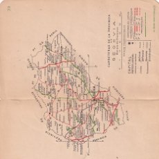 Mapas contemporáneos: MAPA AÑO 1907 CARRETERA DE LA PROVINCIA DE SEGOVIA 22 X 18 CM