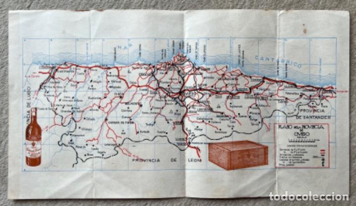 Contemporary maps: Plano de la provincia de Oviedo (Asturias) - Publicidad de Bodegas El Romeral - F&eacute;lix Azpilicueta