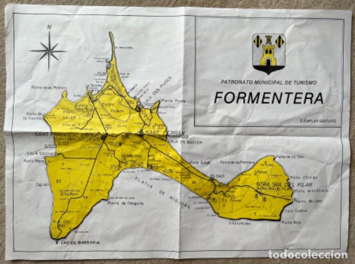 Mapas contempor&acirc;neos: Plano de Formentera - Patronato Municipal de Turismo - A&ntilde;os 70/80