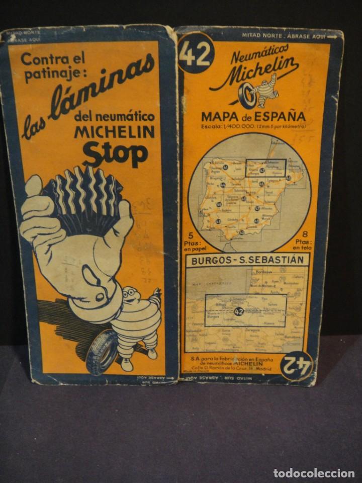 Mapas contempor&acirc;neos: mapa michelin , hoja 42 burgos , s. sebastian