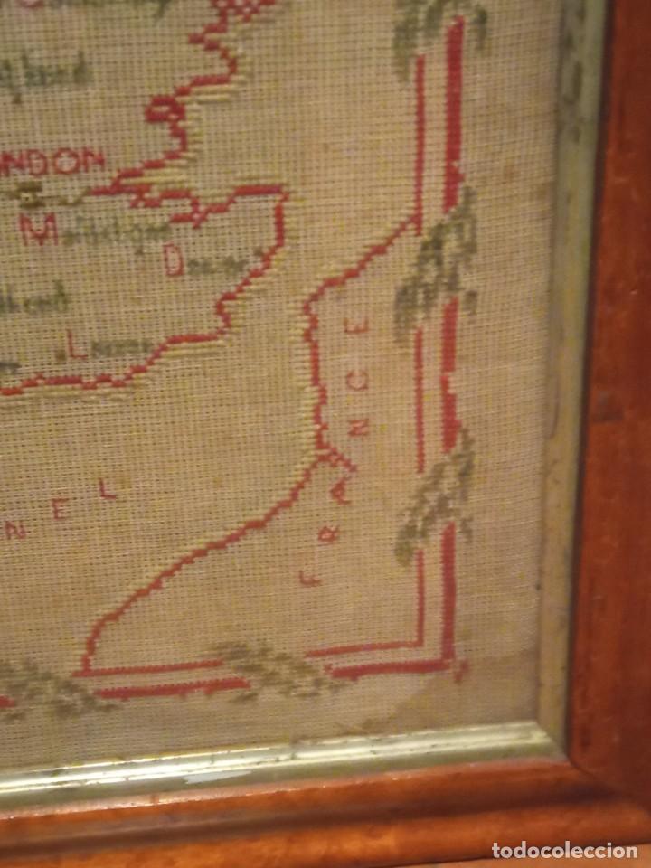 Mapas contempor&aacute;neos: Antiguo MAPA ISLAS BRITANICAS bordado - Foto 16