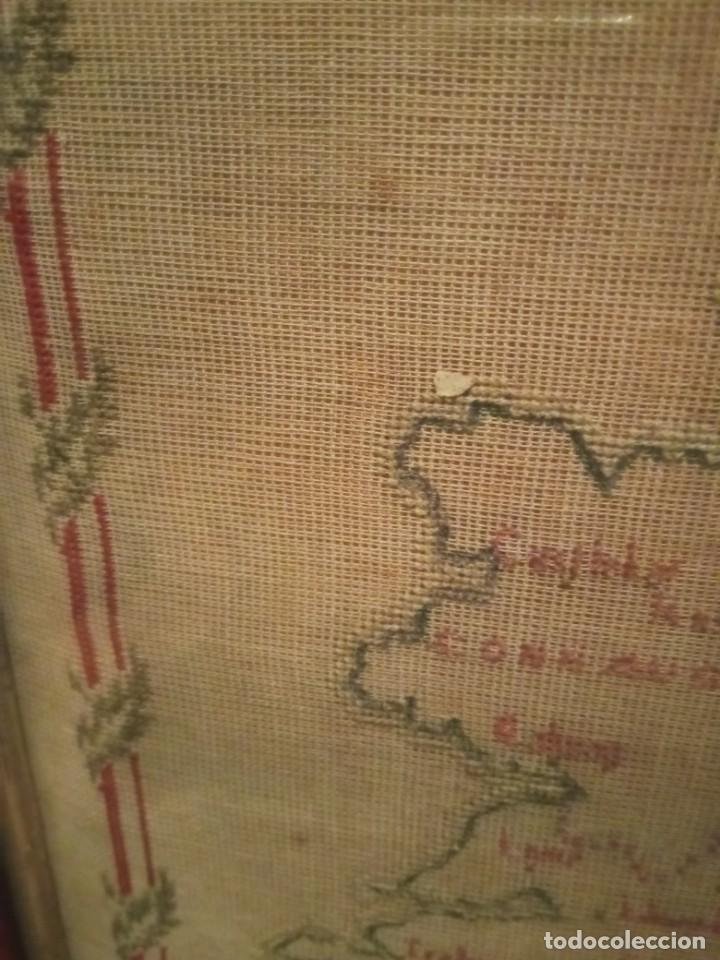 Mapas contempor&aacute;neos: Antiguo MAPA ISLAS BRITANICAS bordado - Foto 24