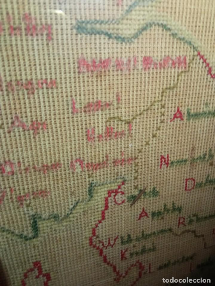 Mapas contempor&aacute;neos: Antiguo MAPA ISLAS BRITANICAS bordado - Foto 25