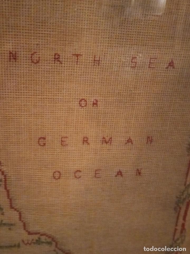 Mapas contempor&aacute;neos: Antiguo MAPA ISLAS BRITANICAS bordado - Foto 38