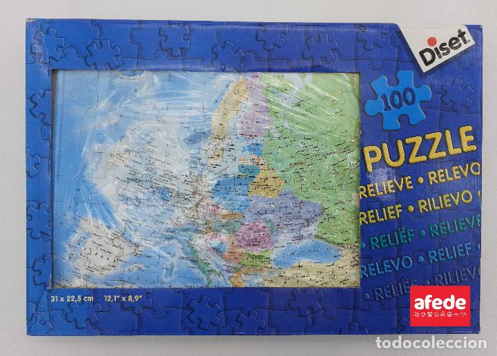Mapas contempor&acirc;neos: PUZZLE 100 PIEZAS MAPA POL&Iacute;TICO EUROPA EN RELIEVE. NUEVO, EN SU CAJA ORIGINAL, DE DISET.