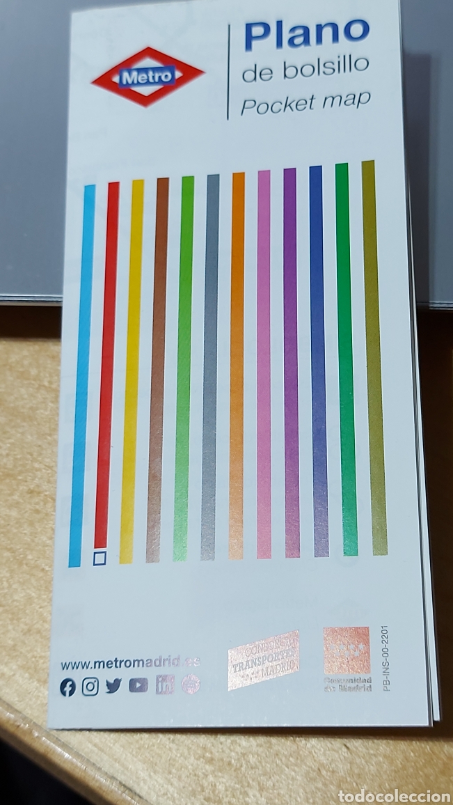 Mapas contempor&acirc;neos: PLANO DEL METRO DE MADRID . EDICION ENERO 2022