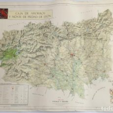 Mapas contemporáneos: MAPA DE LA PROVINCIA DE LEÓN PUBLICIDAD DE LA CAJA DE AHORROS Y MONTE DE PIEDAD DE LEÓN, AÑO 1977, E. Lote 330908418
