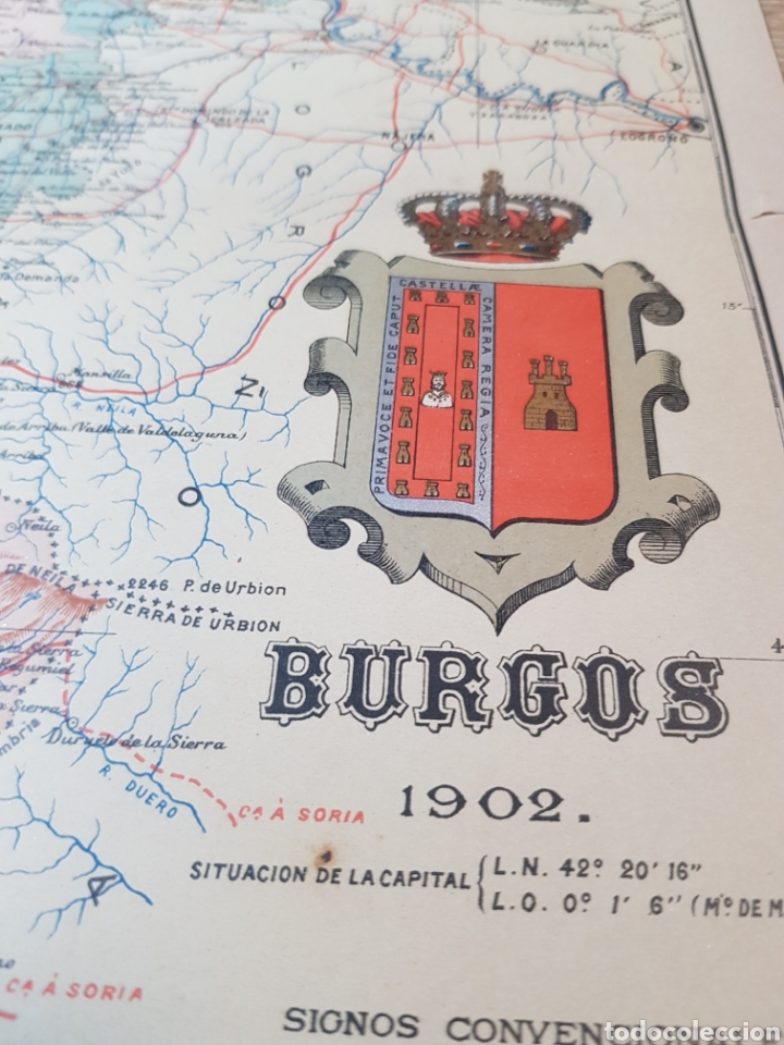 Mapas contempor&aacute;neos: MAPA DE BURGOS A&Ntilde;O 1902 35 X 46 CMS - Foto 2