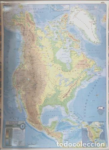 Mapas contempor&aacute;neos: mapa america del norte bifaz varillado fisco poli 130x095m