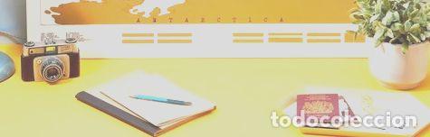 Mapas contempor&aacute;neos: mapa mapamundi para raspar planisferio billetera santa fe