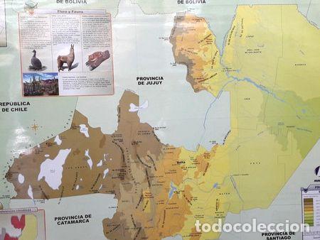 Mapas contempor&aacute;neos: mapa mural salta fisicopolitico 72x102 varillado