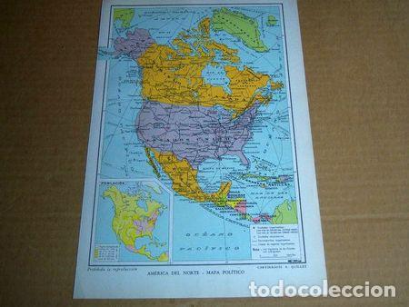 Mapas contempor&aacute;neos: mapa america del norte politico 1960 185 cm x 28 cm