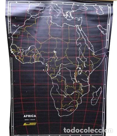 Mapas contempor&aacute;neos: mapa mural africa mudo apto tiza 90x130cm serigrafiado