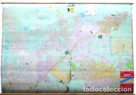 Mapas contempor&aacute;neos: mapa mural gran buenos aires zona oeste plastificado