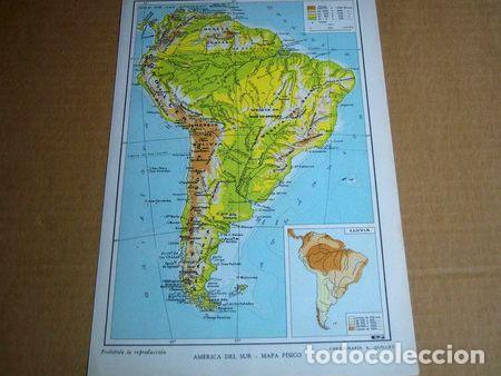 Mapas contempor&aacute;neos: mapa america del sur fisico 1960 185 cm x 28 cm