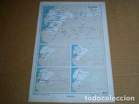 Mapas contempor&aacute;neos: mapa ecuador 1960 185 cm x 28 cm