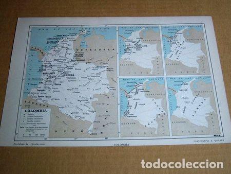 Mapas contempor&aacute;neos: mapa colombia 1960 185 cm x 28 cm