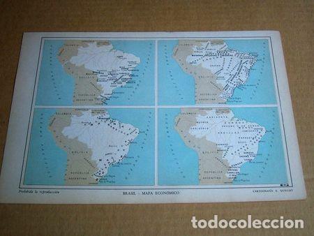 Mapas contempor&aacute;neos: mapa brasil economico 1960 185 cm x 28 cm