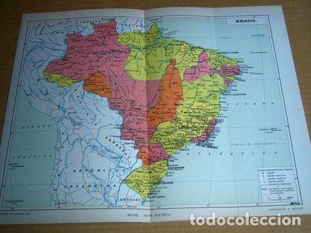 Mapas contempor&aacute;neos: mapa brasil politico 1960 185 cm x 28 cm