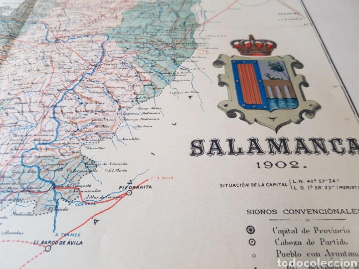 Mapas contempor&aacute;neos: MAPA DE SALA MANCA A&Ntilde;O 1902 37 X 51 CMS - Foto 3