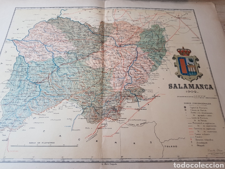 Mapas contempor&aacute;neos: MAPA DE SALA MANCA A&Ntilde;O 1902 37 X 51 CMS - Foto 1