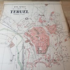 Mapas contemporáneos: PLANO CALLEJERO DE TERUEL AÑO 1915 37 X 51 CMS.. Lote 334423813