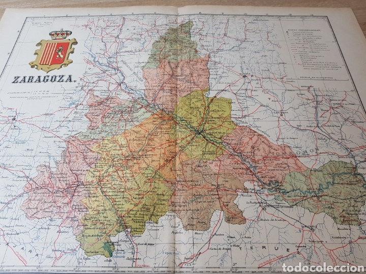 Mapas contempor&aacute;neos: MAPA DE ZARAGOZA A&Ntilde;O 1915 37 X 51 CMS - Foto 1