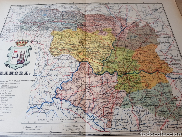 Mapas contempor&aacute;neos: MAPA DE ZAMORA A&Ntilde;O 1915 37 X51 CMS. - Foto 1