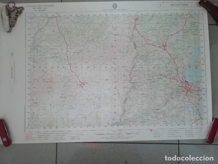 Mapas contempor&aacute;neos: Mapa servicio geogr&aacute;fico del ej&eacute;rcito de Alcantara. Malaga - Foto 1