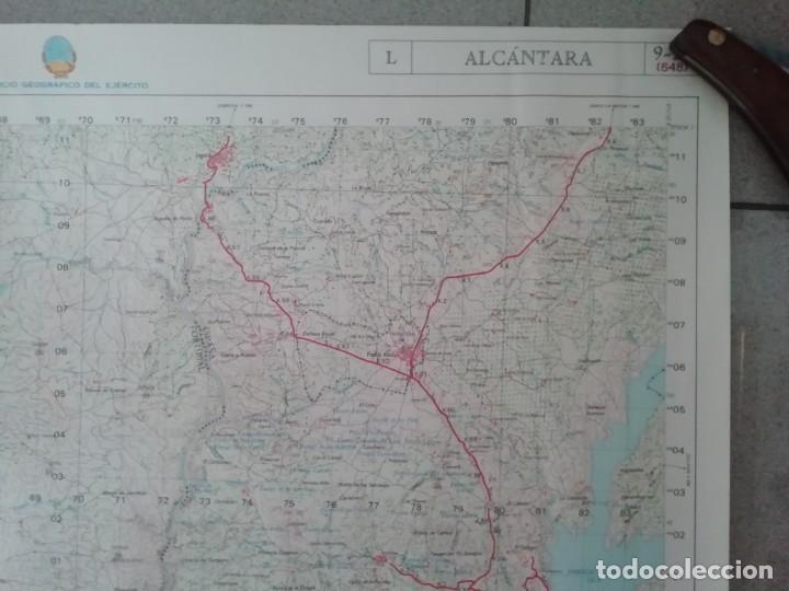 Mapas contempor&aacute;neos: Mapa servicio geogr&aacute;fico del ej&eacute;rcito de Alcantara. Malaga - Foto 3