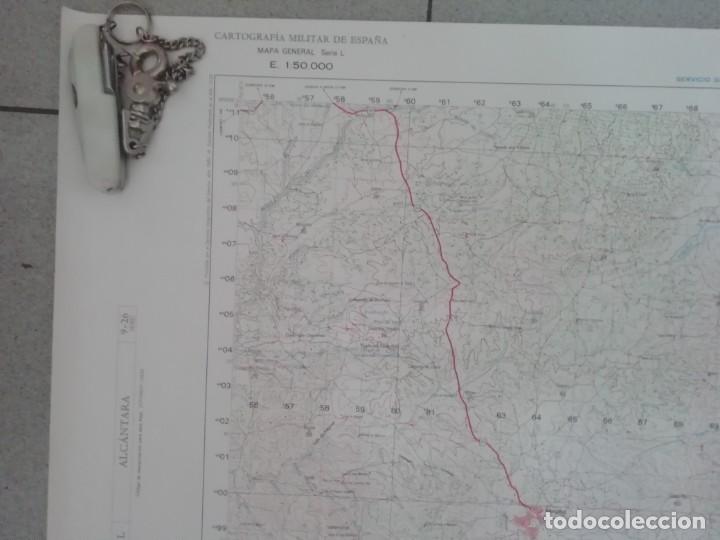 Mapas contempor&aacute;neos: Mapa servicio geogr&aacute;fico del ej&eacute;rcito de Alcantara. Malaga - Foto 7
