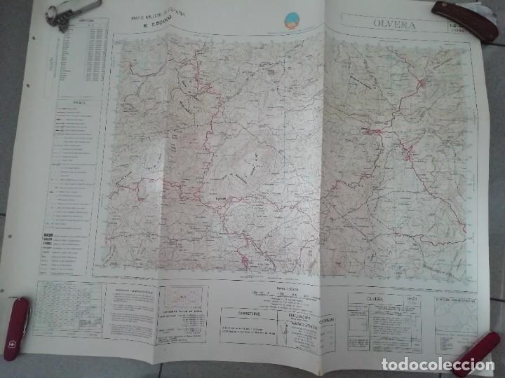 Mapas contempor&aacute;neos: Mapa servicio geogr&aacute;fico del ej&eacute;rcito. Olvera C&aacute;diz 1982 - Foto 1