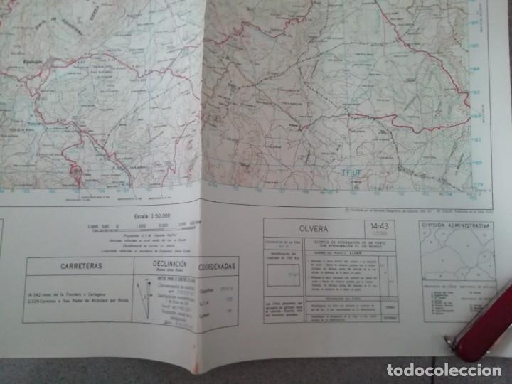 Mapas contempor&aacute;neos: Mapa servicio geogr&aacute;fico del ej&eacute;rcito. Olvera C&aacute;diz 1982 - Foto 3