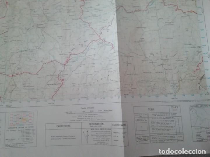 Mapas contempor&aacute;neos: Mapa servicio geogr&aacute;fico del ej&eacute;rcito. Teba, M&aacute;laga 1980 - Foto 3