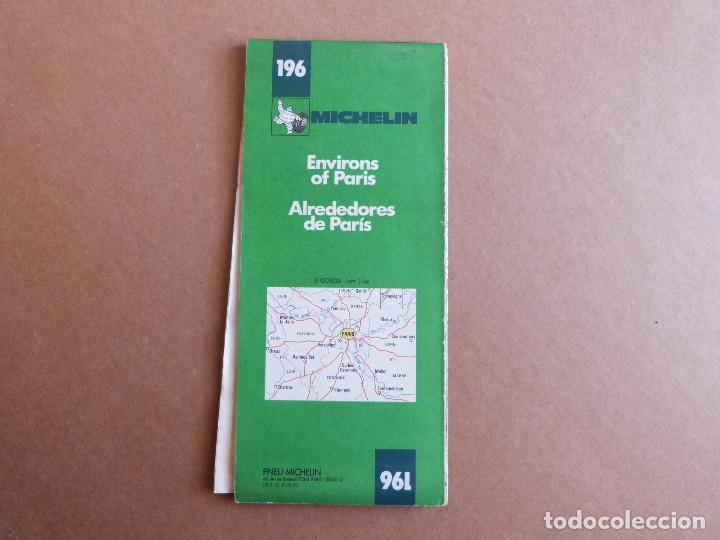 Mappe contemporanee: Mapa plano de los alrededores de Paris Michelin n&ordm; 196 Muy grande escala 1:100000 (143 X 100)